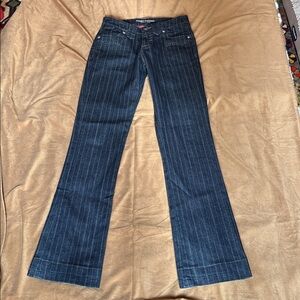 Double D Ranch Black Pinstripe Jeans. Sz 4.
Great shape!